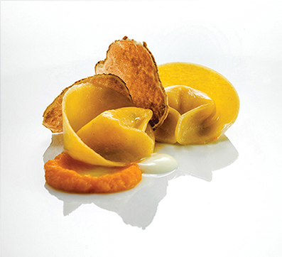 Handmade Chapon Tortellini with Pumpkin Puree, Grana Padano Sauce and Alba's White Truffle Heinz Beck Alto 88 Regal Hong Kong OKiBook